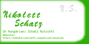 nikolett schatz business card